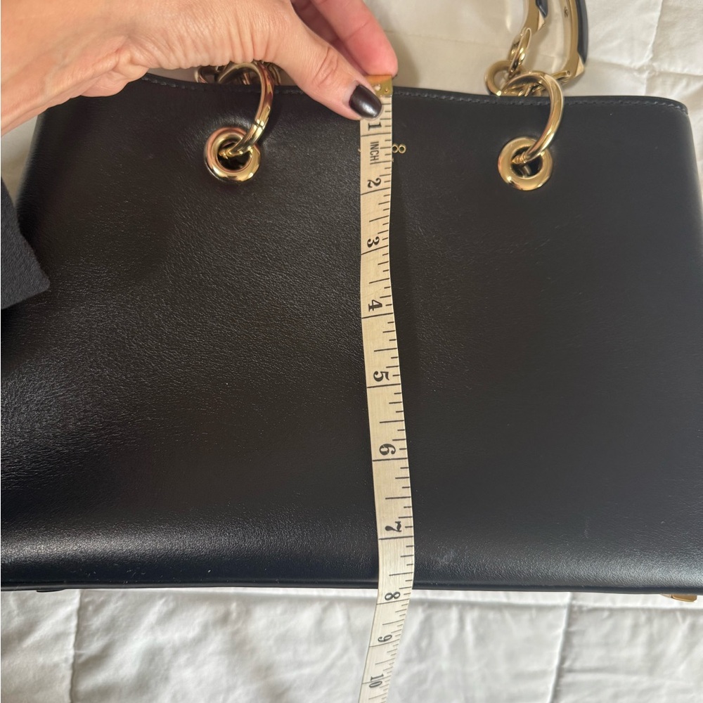Jimmy Choo Black Satchel with Gold Accents - Picture 7 of 7